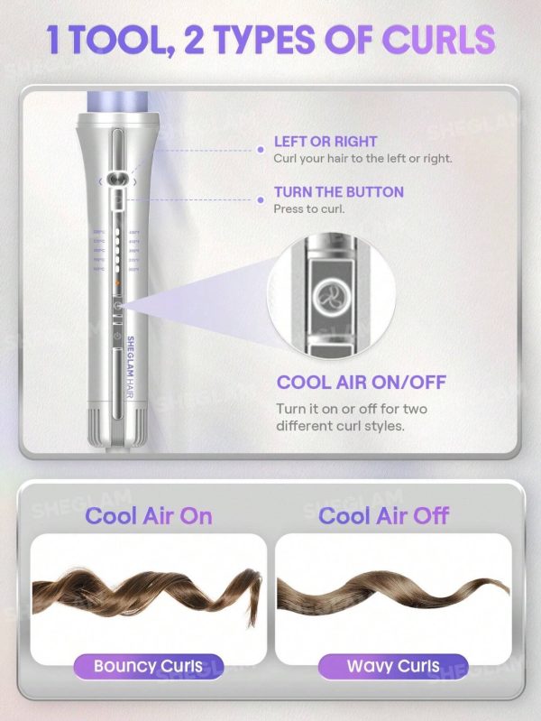 دستگاه فر کننده باد سرد اتوماتیک شیگلم مدل Airflow Styler Pro سایز 25mm
