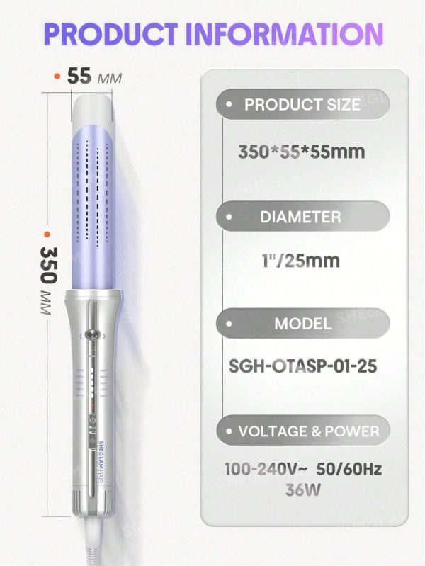 دستگاه فر کننده باد سرد اتوماتیک شیگلم مدل Airflow Styler Pro سایز 25mm