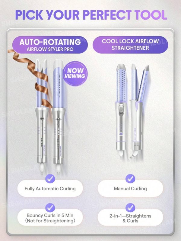 دستگاه فر کننده باد سرد اتوماتیک شیگلم مدل Airflow Styler Pro سایز 25mm
