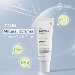 کرم ضد آفتاب فیزیکی با SPF 30 د پیورست سولوشنز مدل Mineral Filtreli حجم ۴۰ میل