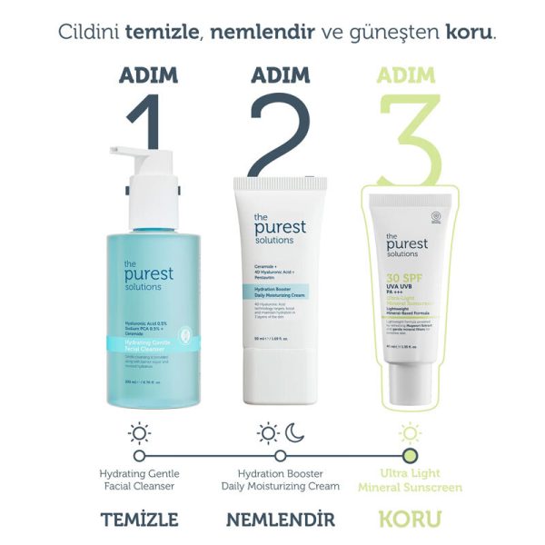 کرم ضد آفتاب فیزیکی با SPF 30 د پیورست سولوشنز مدل Mineral Filtreli حجم ۴۰ میل