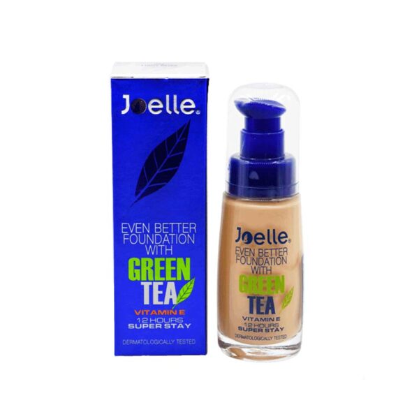 کرم پودر شیشه ای جویل مدل GREEN TEA شماره J02 رنگ LIGHT BEIGE حجم 30 میل
