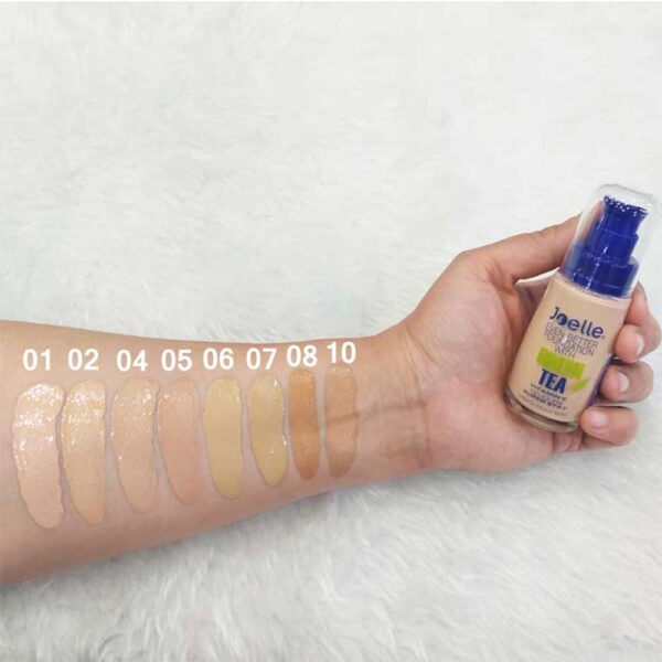 کرم پودر شیشه ای جویل مدل GREEN TEA شماره J02 رنگ LIGHT BEIGE حجم 30 میل