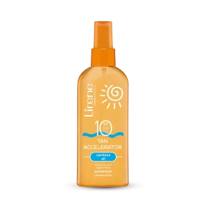 روغن تسریع‌کننده برنزه کننده لایرن حاوی روغن کاروتن SPF 10 حجم ۱۵۰ میل