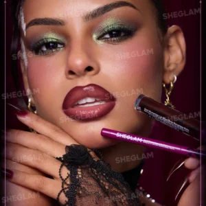 ست خط لب و لیپ گلاس شیکلم از کالکشن Dark Romantasy رنگ Rich Velvet
