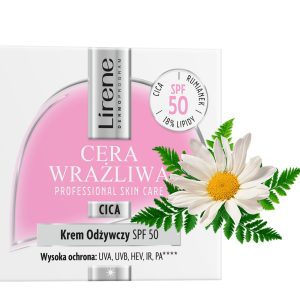 کرم مغذی و محافظ پوست‌های حساس با SPF 50 لایرن ۵۰ میل