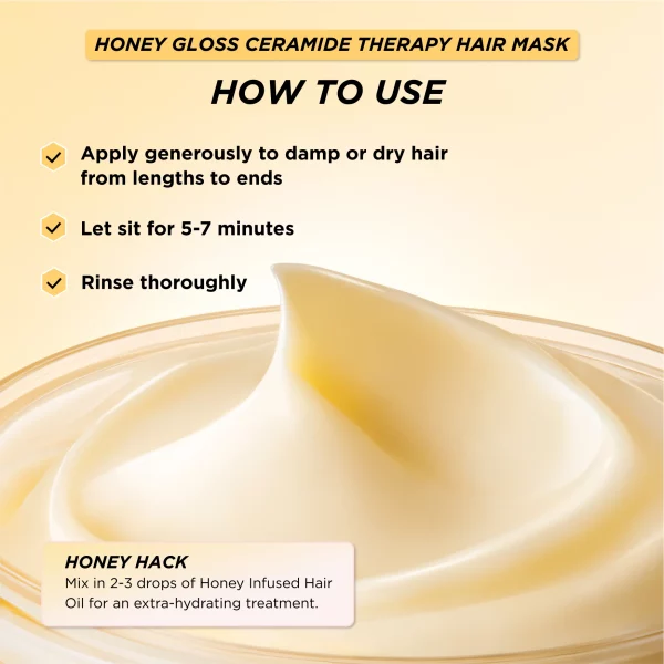 ماسک‌مو هانی گلاس گیسو مدل سرامید تراپی Honey Gloss حجم 230 میل