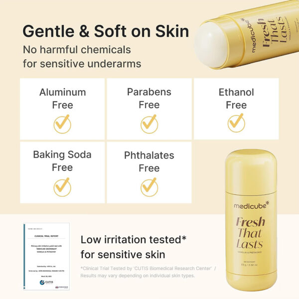 مام وانیل و پسته مدیکیوب مدل Fresh That Lasts حجم 83 گرم