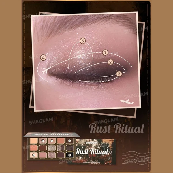 پالت سایه 15 رنگ شیگلم مدل rust ritual