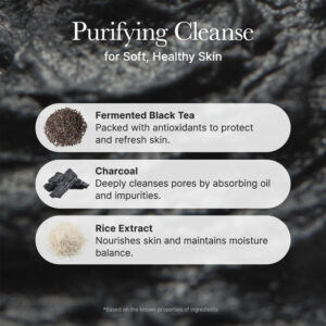 شوینده موچی چای سیاه و یوجا آرنسیا مدل Clarifying وزن 120 گرم