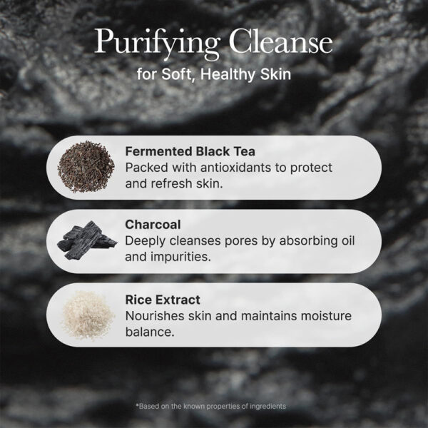 شوینده موچی چای سیاه و یوجا آرنسیا مدل Clarifying وزن 120 گرم