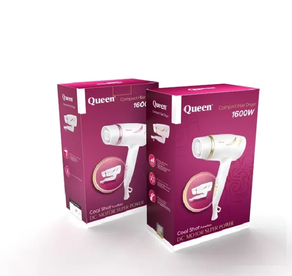 سشوار مسافرتی 1600 وات کویین Queen مدل HD360